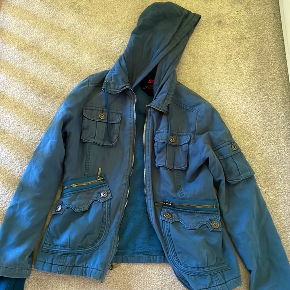 Combat blue cargo jacket
